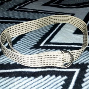 Tan with brown line pattern belt